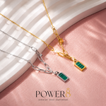 Emerald Green Pendant Necklace — Styled Shot | Power8