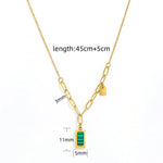 Emerald Green Pendant Necklace — Lifestyle Shot | Power8