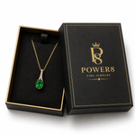 Oval Emerald Pendant Necklace — Gift Box | Power8