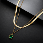 Liquid Gold Y-Drop Lariat Necklace — Styled Shot | Power8