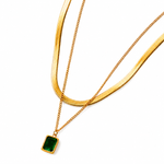Liquid Gold Y-Drop Lariat Necklace — 18K Plated Minimalist | Power8