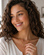 Oval Zirconia Pavé Pendant Necklace — Measurements | Power8