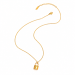 Moon & Star Padlock Pendant Necklace — Editorial Shot | Power8