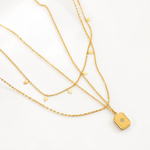 Celestial Star Double-Layer Pendant Necklace — 18K Gold Plated | Power8