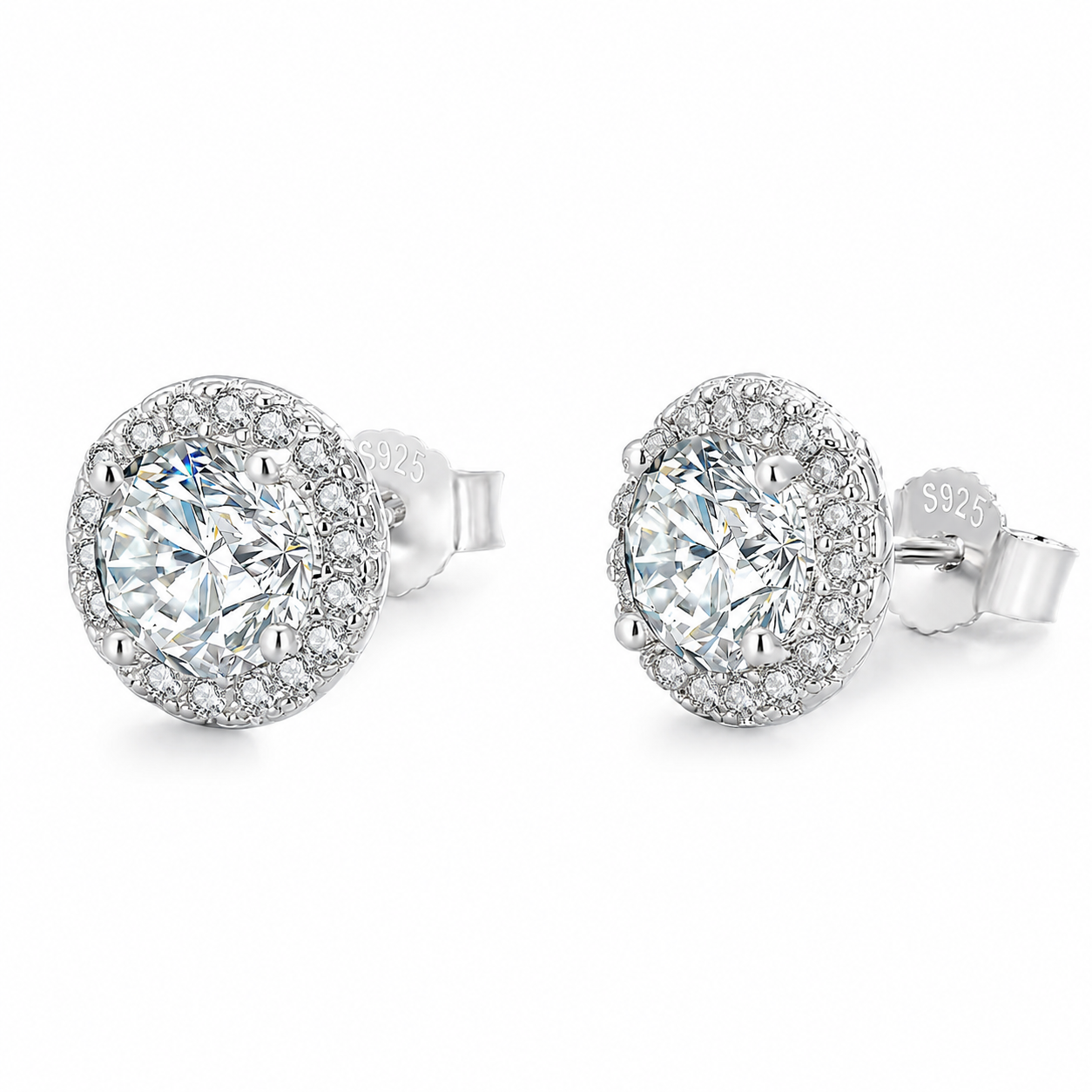 Moissanite Flower Cluster Stud Earrings — 1ct VVS GRA Certified | Power8