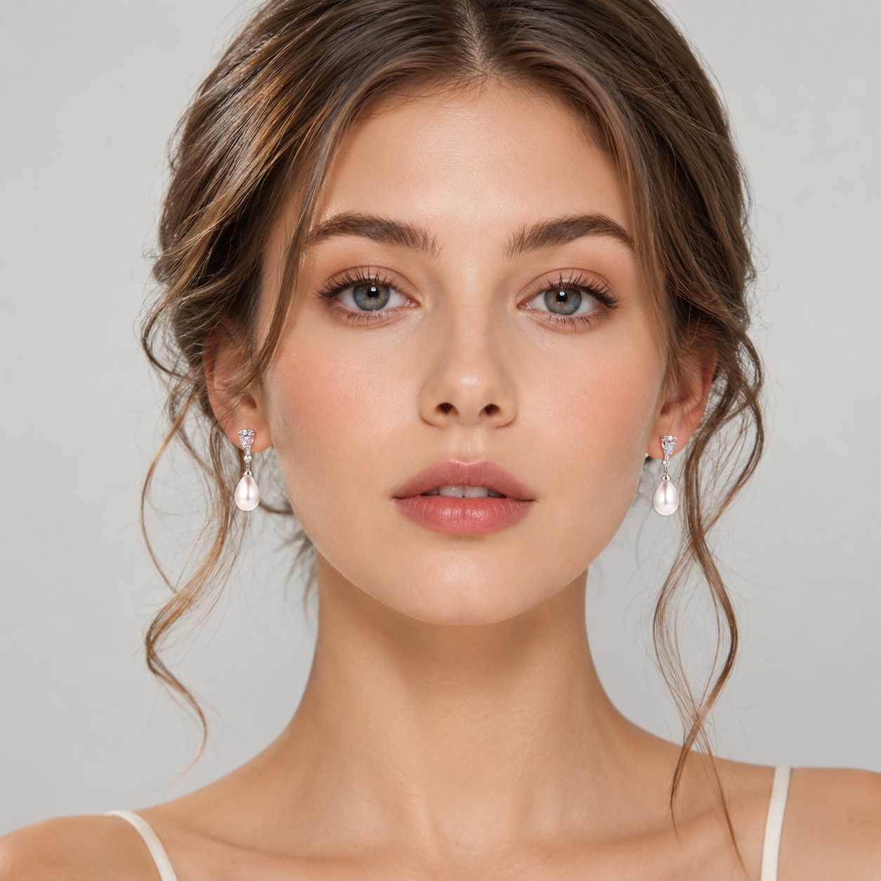 Teardrop Pearl & Zirconia Drop Earrings — Luxury Jewelry Box | Power8