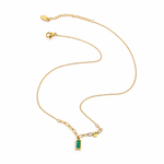 Emerald Green Pendant Necklace — Close-Up | Power8