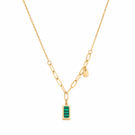Emerald Green Pendant Necklace — Detail View | Power8