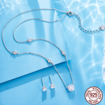 Crystal Zirconia Necklace & Earrings Gift Set — Radiance Shot | Power8