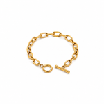 Chunky Oval Toggle Chain Bracelet — 18K Gold Plated OT Clasp | Power8