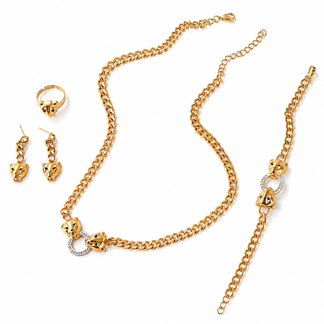 Leopard Sovereign 4-Piece Jewelry Set — Signature Collection | Power8