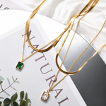 Liquid Gold Y-Drop Lariat Necklace — Elegance Detail | Power8